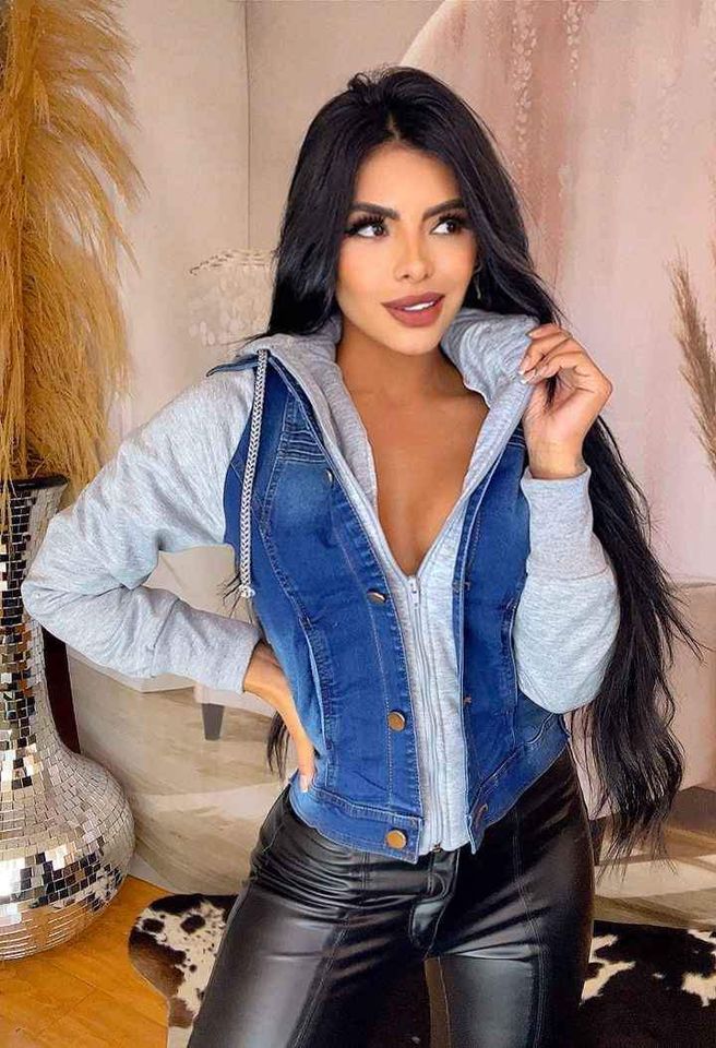 Chaqueta jean magas capota algodón N48 - imagen 3