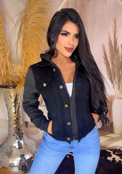 Chaqueta jean magas capota algodón N48 - imagen 2