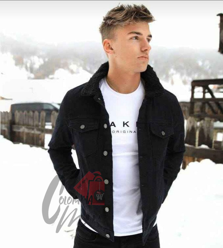 Chaqueta jeans licrada ovejera T68A1 - imagen 3