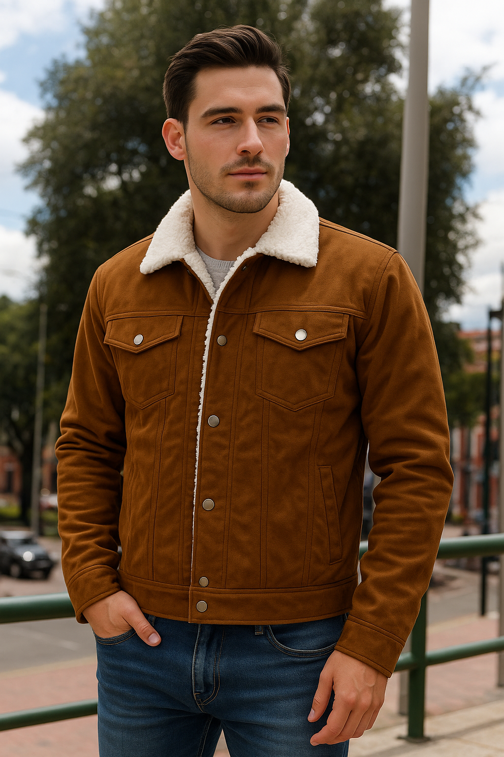 Chaqueta gamuza ovejera T21A  Black Day - imagen 2